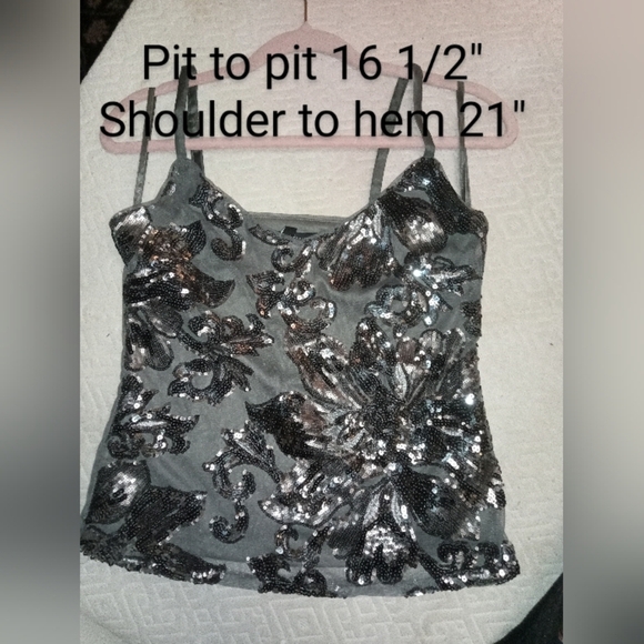 WHBM SL Sequin Flower Cami - Picture 7 of 9